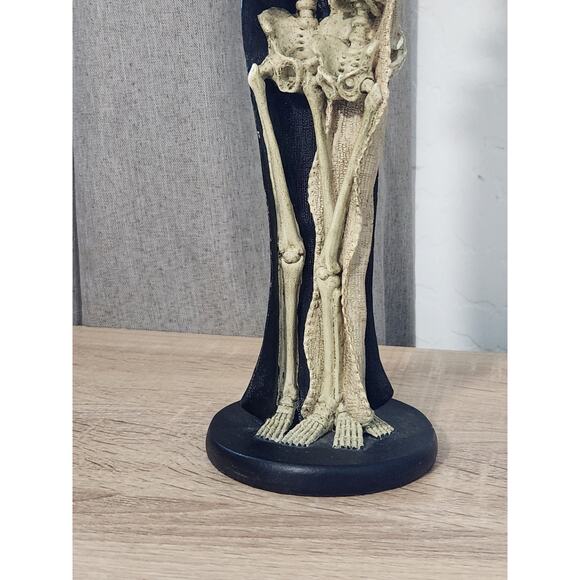 Skeleton Bride and Groom Wedding Halloween Day of the Dead Candlestick Holder - Picture 3 of 10